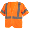 ANSI Class 3 Short Sleeve Hi-Vis Safety Vest, Orange
